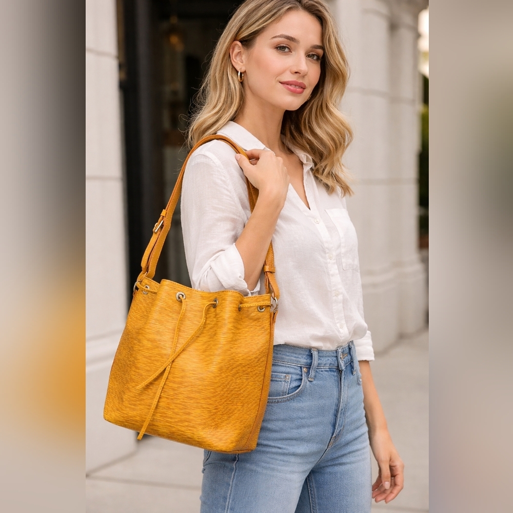 Louis Vuitton Petit Noe Epi Bucket Bag